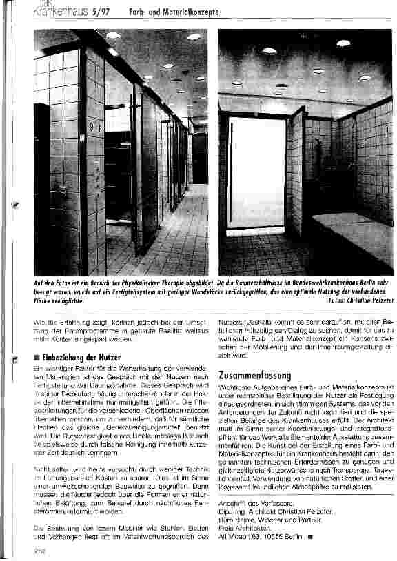 Vorschauseite 5: Blau, grün, gelb. .. ? Die Bedeutung abgestimmter Farb - und Materialkonzepte im Krankenhausbau