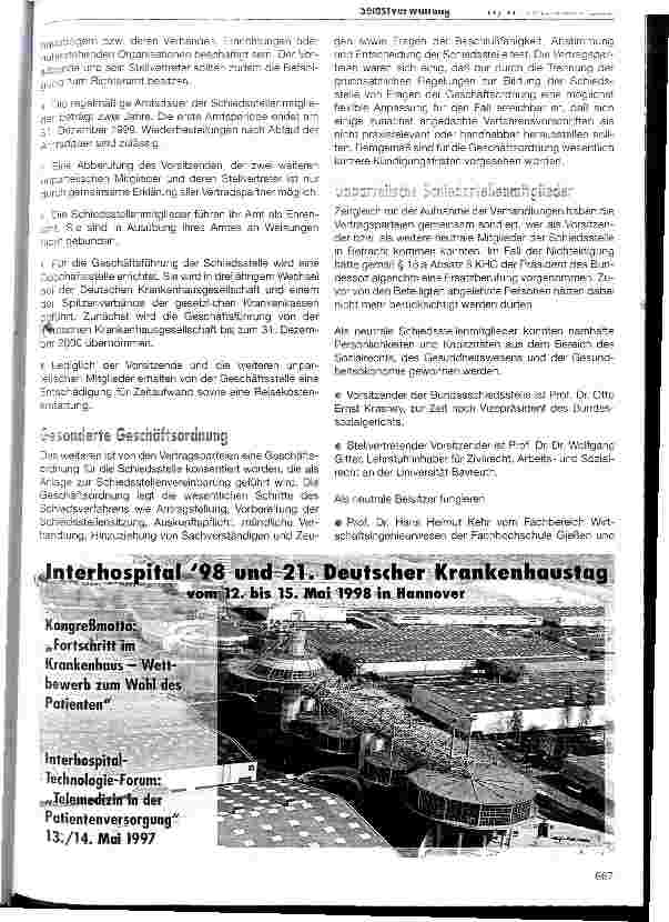 Vorschauseite 2: Die Bundesschiesstelle nach  18 a Absatz 6 KHG