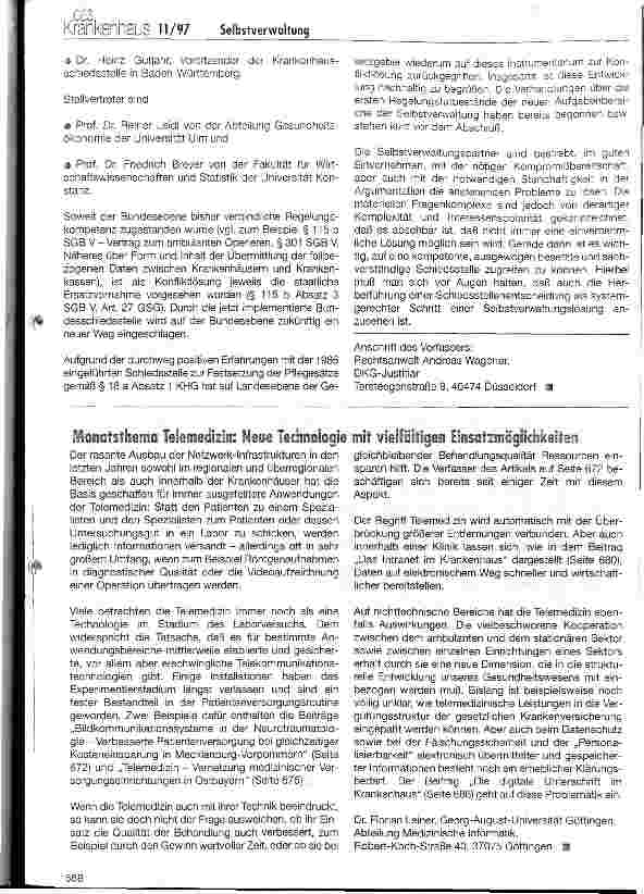 Vorschauseite 3: Die Bundesschiesstelle nach  18 a Absatz 6 KHG
