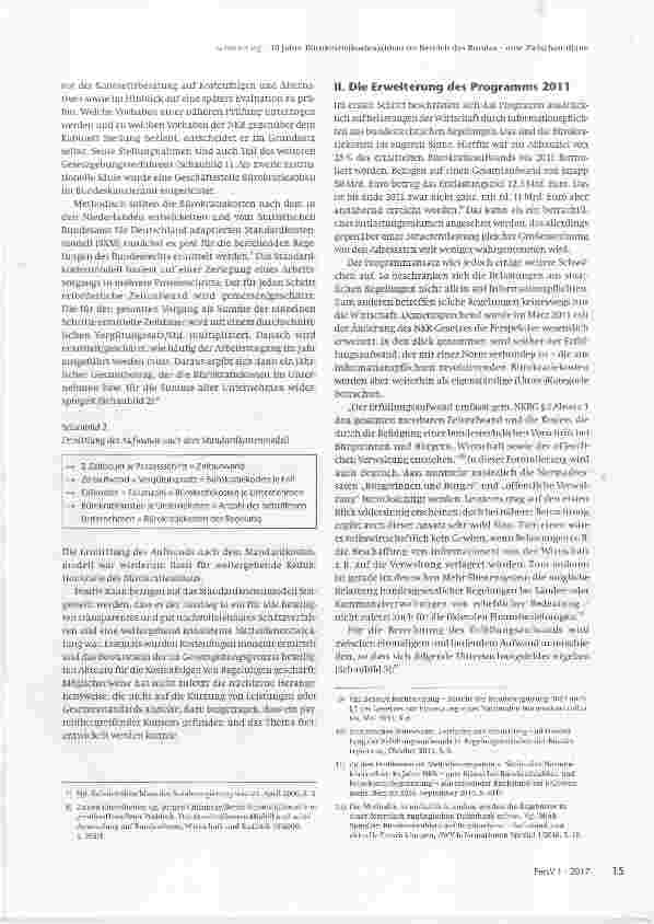 Vorschauseite 3: 10 Jahre Bürokratie(kosten)- abbau im Bereich des Bundes eine Zwischenbilanz
