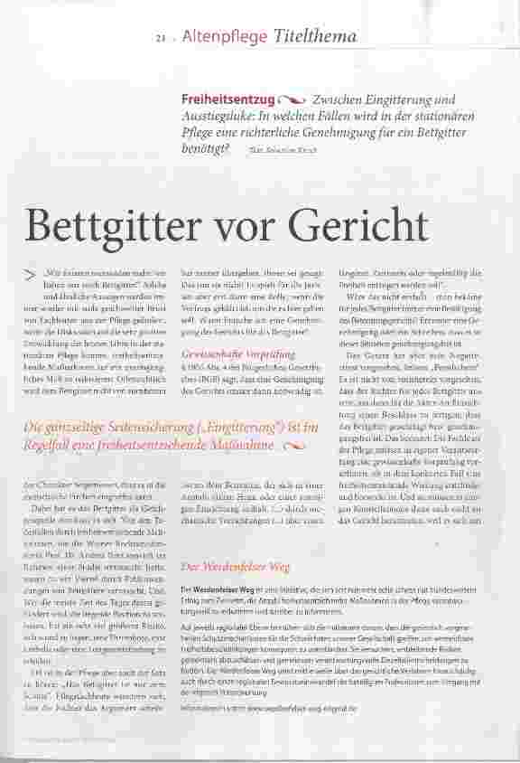 Vorschauseite 1: Bettgitter vor Gericht