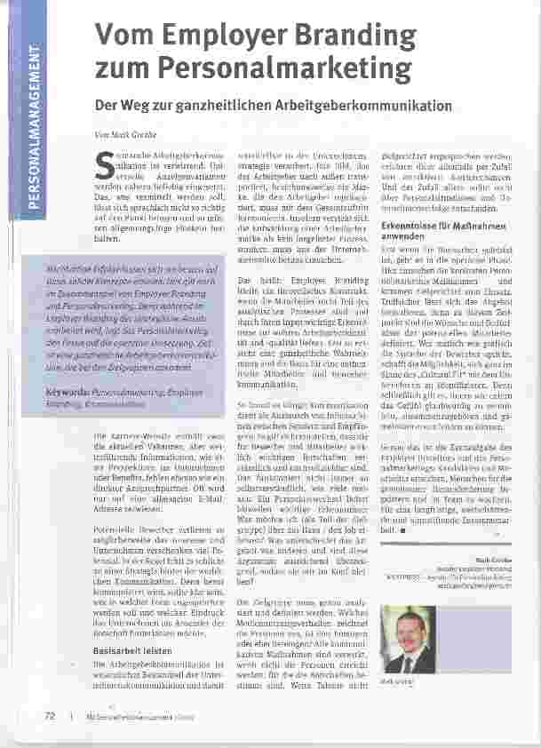 Vorschauseite 1: Vom Employer Branding zum Personalmarketing
