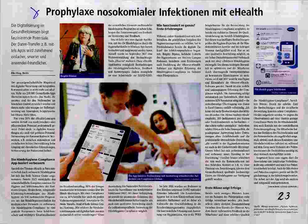 Vorschauseite 1: Prophylaxe nosokomialer Infektionen mit eHealth