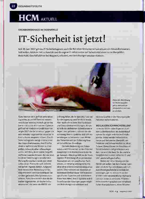 Vorschauseite 1: IT-Sicherheit ist jetzt!