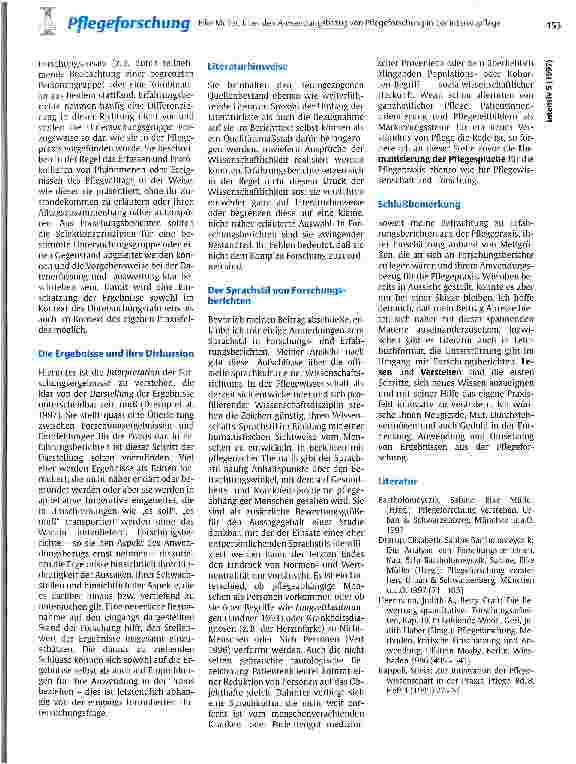 Vorschauseite 4: Über den Anwendungsbezug von Pflegeforschung in der Intensivpflege