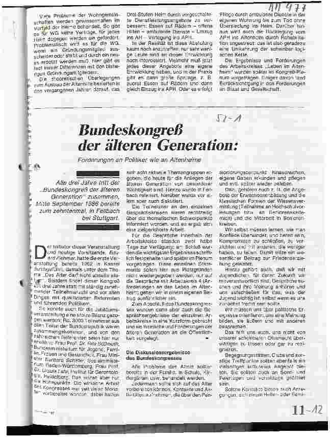 Vorschauseite 2: Welche Wünsche und Vorstellungen haben wir zu einem Leben im Heim?