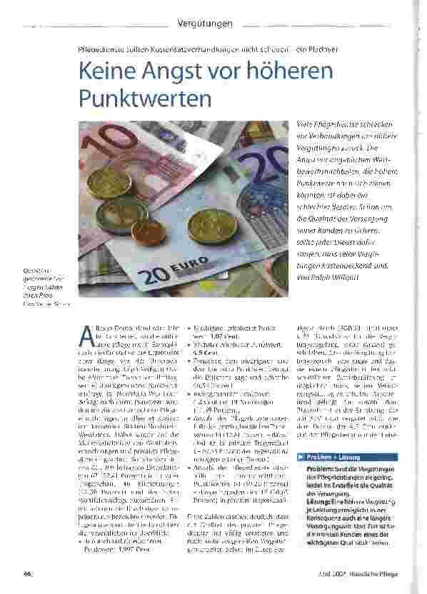 Vorschauseite 1: Keine Angst vor höheren Punktwerten