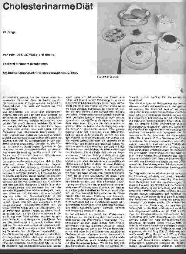 Vorschauseite 1: Cholesterinarme Diät 23. Folge