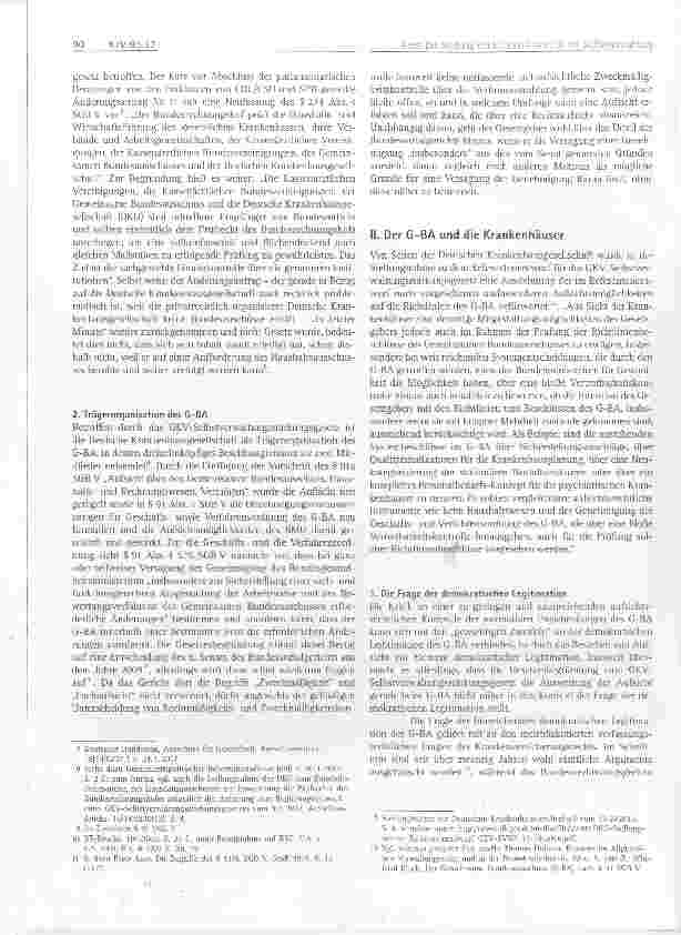 Vorschauseite 2: Die Stellung der Krankenhäuser in der Selbstverwaltung