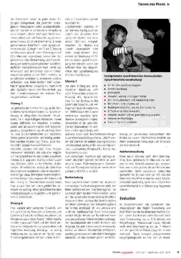 Vorschauseite 4: Frühintervention bei verzögerter Sprachentwicklung: „Heidelberger Eltern training zur frühen Sprachförderung