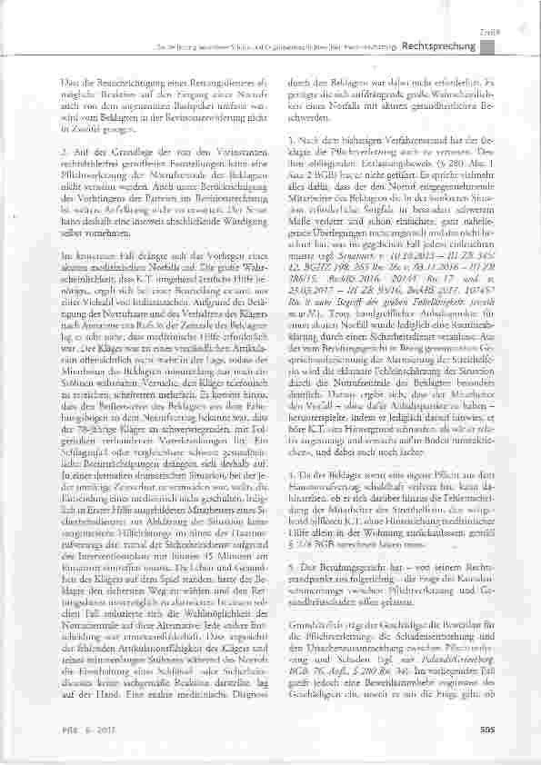 Vorschauseite 4: Zur Verletzung besonderer Schutzund Organisationspflichten (hier: Hausnotrufvertrag)