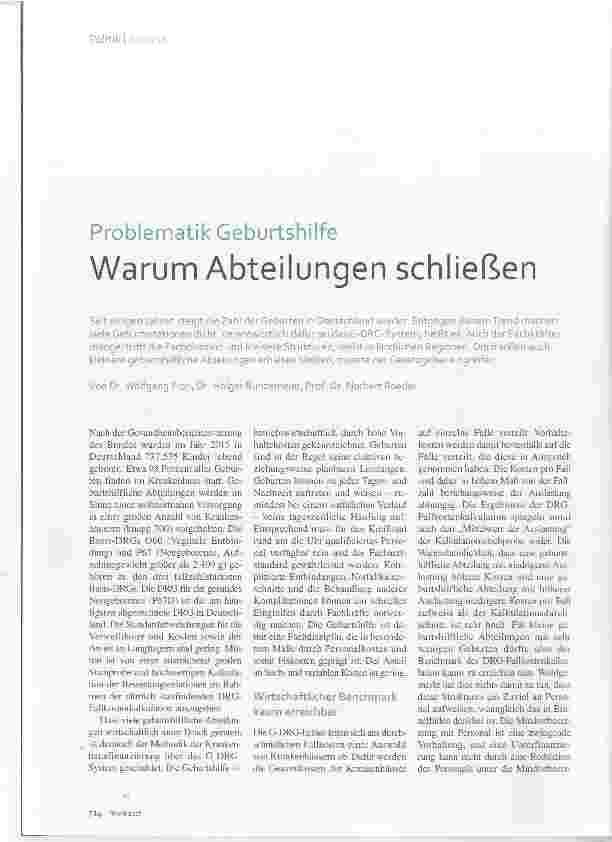 Vorschauseite 1: Warum Abteilungen schließen