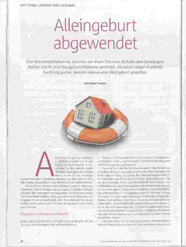 Vorschauseite 1: Alleingeburt abgewendet