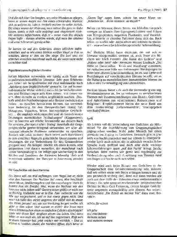 Vorschauseite 4: Gruppengespräche als pflegerische Herausforderung Ein Erfahrungsbericht aus der Arbeit mit Suchtkranken Teil 2. und Schluß