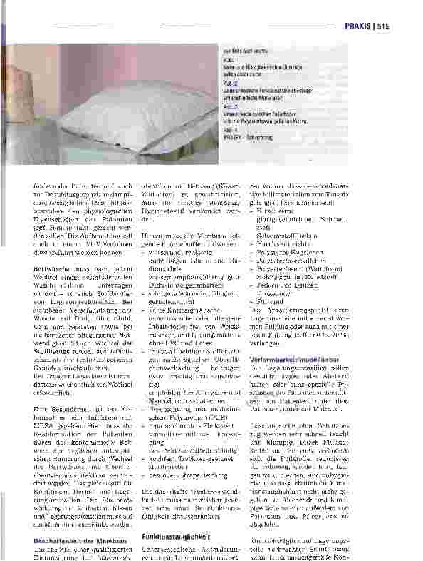 Vorschauseite 2: Bettenhygiene - Bezugsmaterial für Bettzeug und Lagerungsutensilien