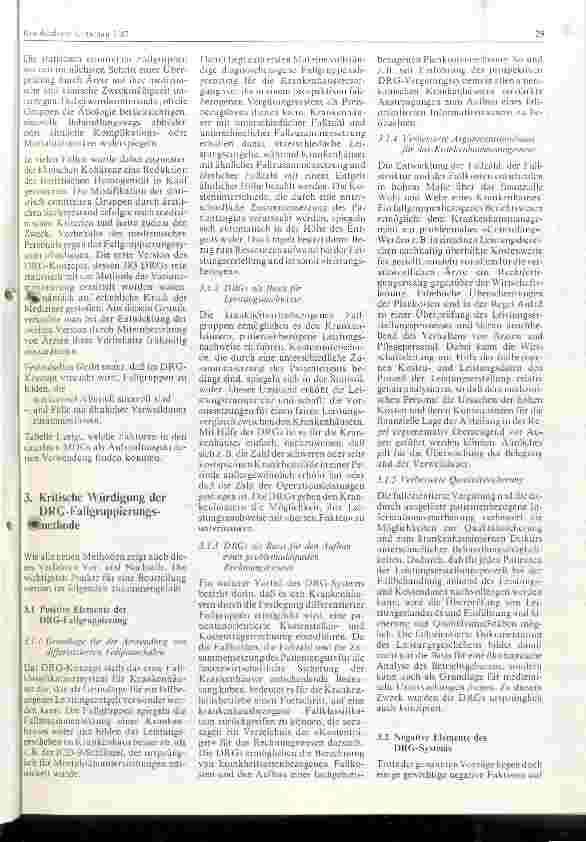 Vorschauseite 3: Die Problematik einer Fallgruppenbildung im Krankenhaus