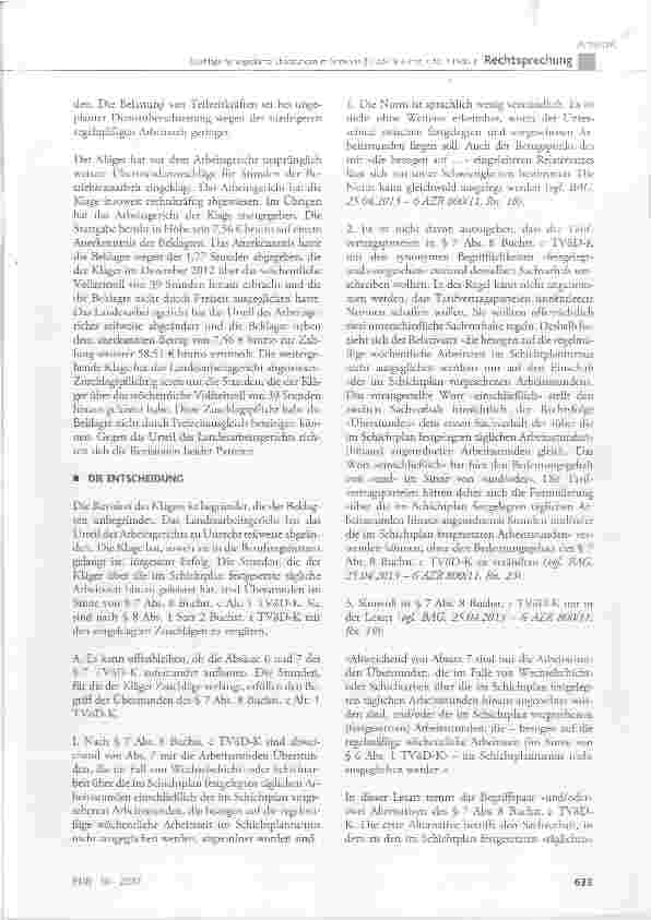 Vorschauseite 4: Zuschläge für ungeplante Überstunden im Sinne von § 7 Abs. 8 Buchst, c Alt. 1 TVöD-K