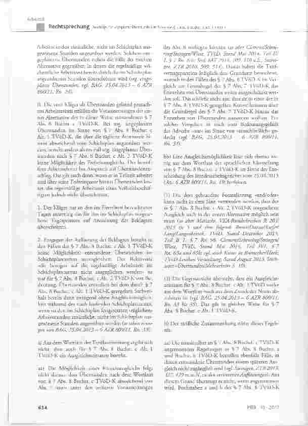 Vorschauseite 5: Zuschläge für ungeplante Überstunden im Sinne von § 7 Abs. 8 Buchst, c Alt. 1 TVöD-K