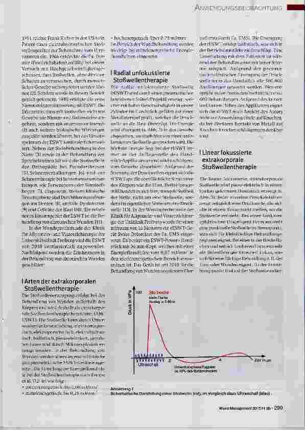 Vorschauseite 2: Die extrakorporale Stoßwellentherapie in der Behandlung chronischer Wunden in der Wundsprechstunde Ein Erfahrungsbericht