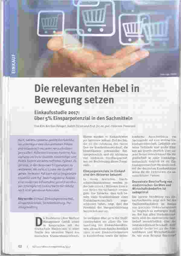 Vorschauseite 1: Die relevanten Hebel in Bewegung setzen