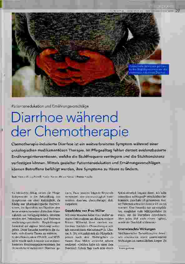 Vorschauseite 1: Diarrhoe während der Chemotherapie