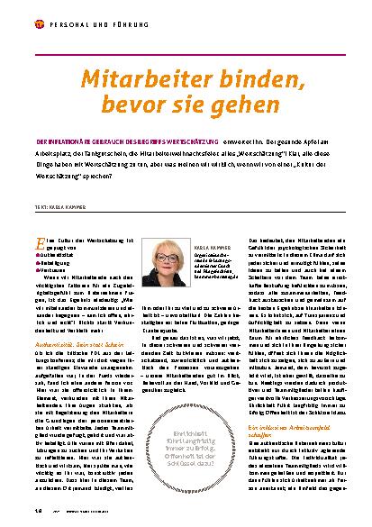 Vorschauseite 1: Mitarbeiter binden, bevor sie gehen