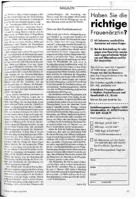 Vorschauseite 2: Nackt unter der Pracht der Pflegetheorien? Eine internationale Konferenz über Pflegetheorien