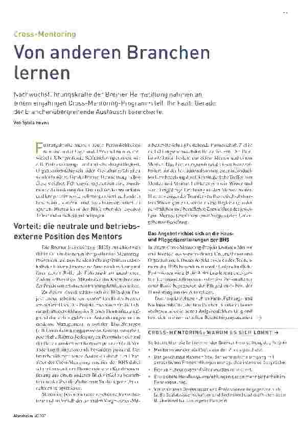 Vorschauseite 1: Von anderen Branchen lernen
