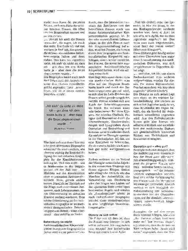 Vorschauseite 3: Brustverlust - was können wir tun?