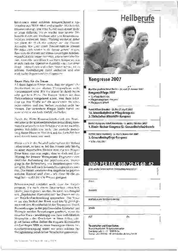 Vorschauseite 4: Brustverlust - was können wir tun?