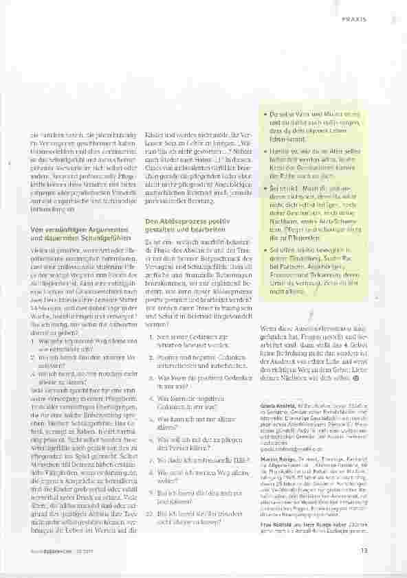 Vorschauseite 3: „Du sollst Vater und Mutter ehren, auf dass es dir wohl ergehe“ Oder: Die Last auf unseren Schultern