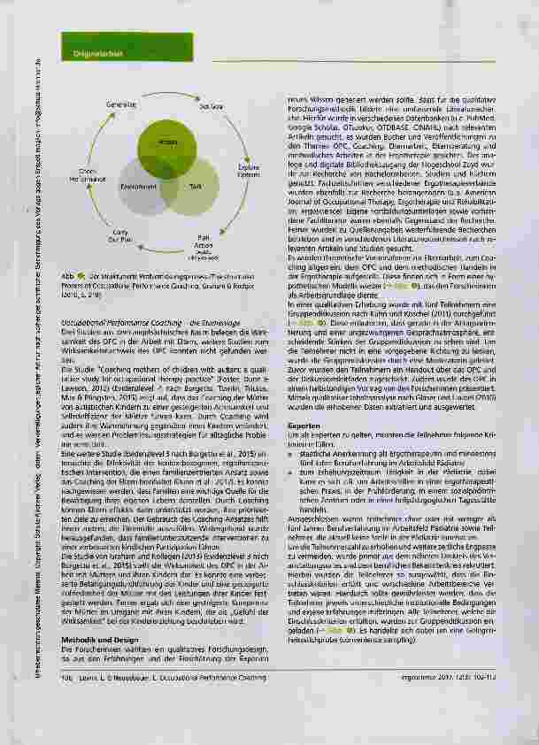Vorschauseite 5: Occupational Performance Coaching Eitern in ihrer Handlungskompetenz und Handlungsrolle durch Coaching stärken
