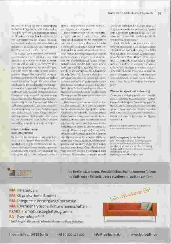 Vorschauseite 3: Pflegestudium - und dann?