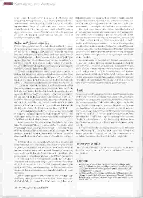 Vorschauseite 2: Patientenedukation in der Pflegeeine zukunftsweisende Disziplin pflegerischer Tätigkeiten?