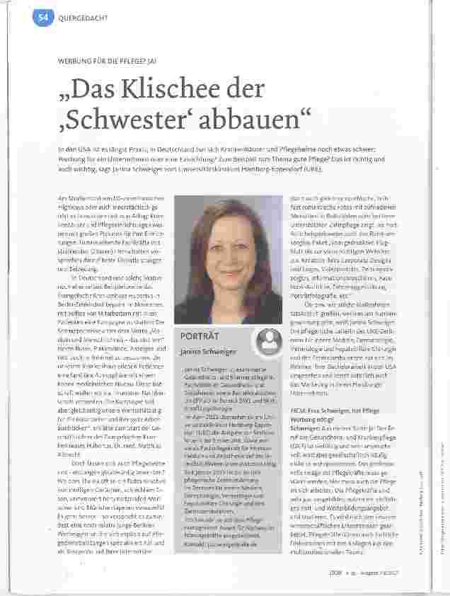 Vorschauseite 1: „Das Klischee der Schwester abbauen“