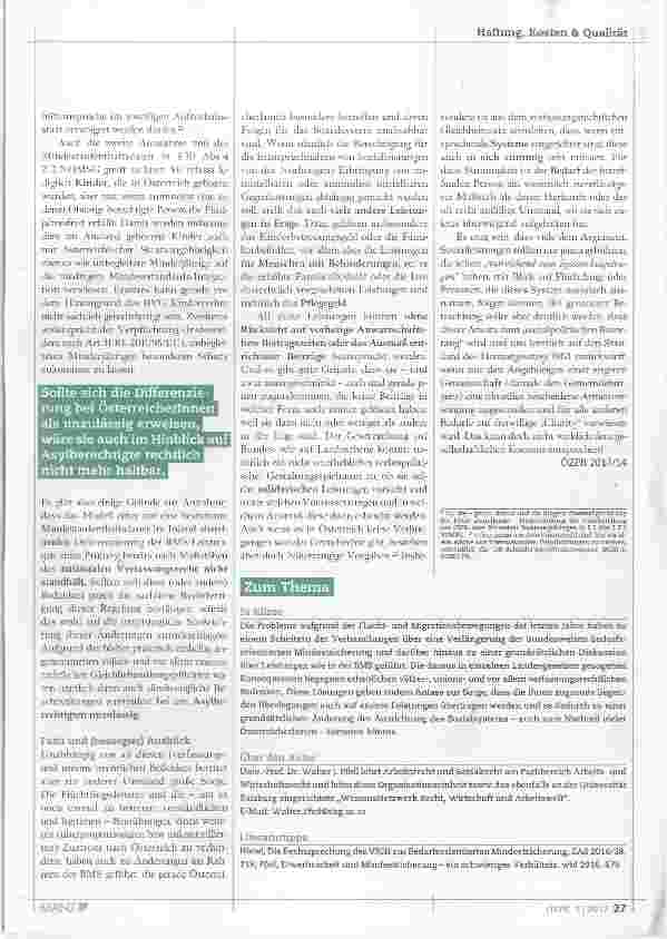 Vorschauseite 4: (Vorläufiges) Aus für die einheiüiche Mindestsicherung