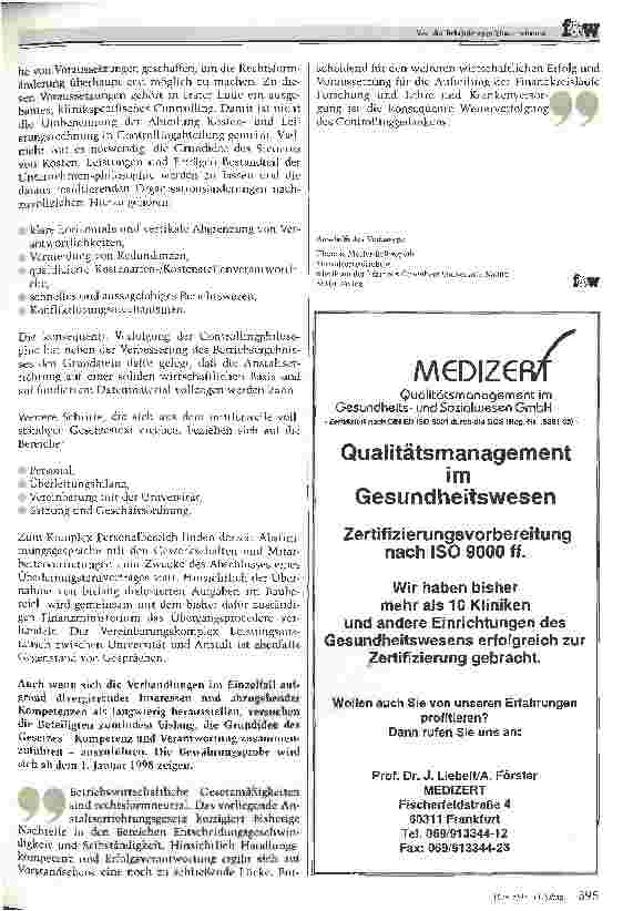 Vorschauseite 4: Von der Behörde zum Unternehmen Chronologie einer Rechtsformänderung am Beispiel der Universitätsklinik Mainz