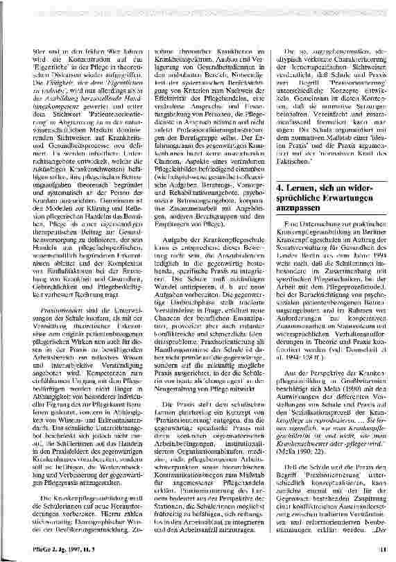 Vorschauseite 3: Das Postulat der Praxisorientierung in der gegenwärtigen Krankenpflegeausbildung