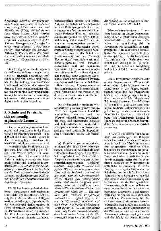 Vorschauseite 4: Das Postulat der Praxisorientierung in der gegenwärtigen Krankenpflegeausbildung