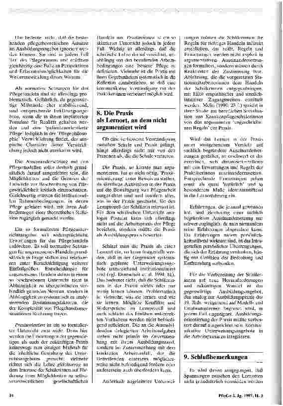 Vorschauseite 6: Das Postulat der Praxisorientierung in der gegenwärtigen Krankenpflegeausbildung