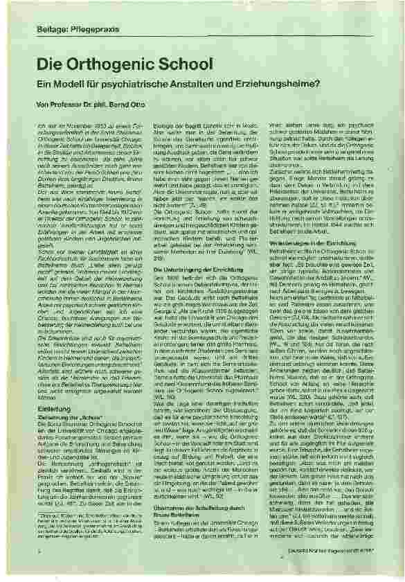 Vorschauseite 1: Die Orthogenic School