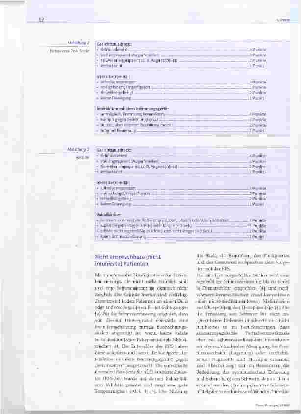 Vorschauseite 3: Schmerzmessen im Intensivbereich:Welches Instrument bei welchem Patienten?