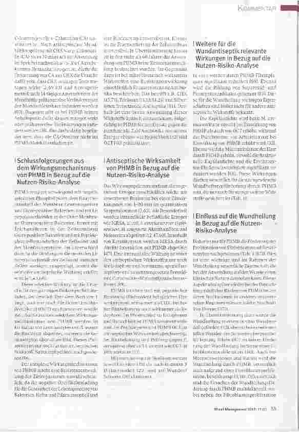 Vorschauseite 2: Erwiderung zum Beitrag „Polihexanid Rechtsaspekte einer Risikoeinschätzung“ von Volker Großkopf und Michael Schanz
