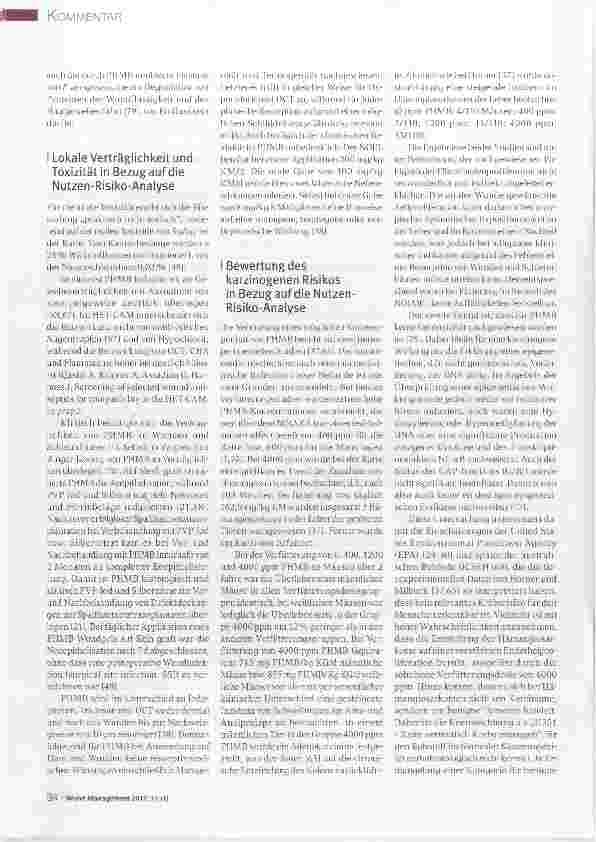 Vorschauseite 3: Erwiderung zum Beitrag „Polihexanid Rechtsaspekte einer Risikoeinschätzung“ von Volker Großkopf und Michael Schanz
