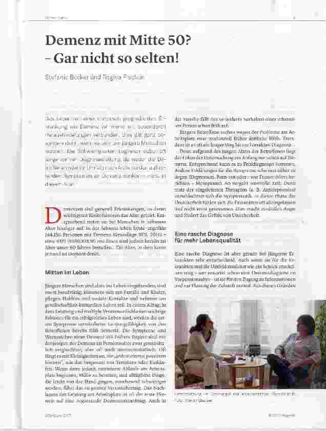 Vorschauseite 1: Demenz mit Mitte 50? Gar nicht so selten!