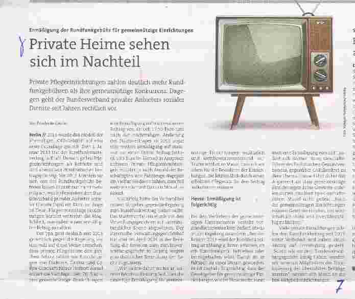 Vorschauseite 1: Private Heime sehen sich im Nachteil