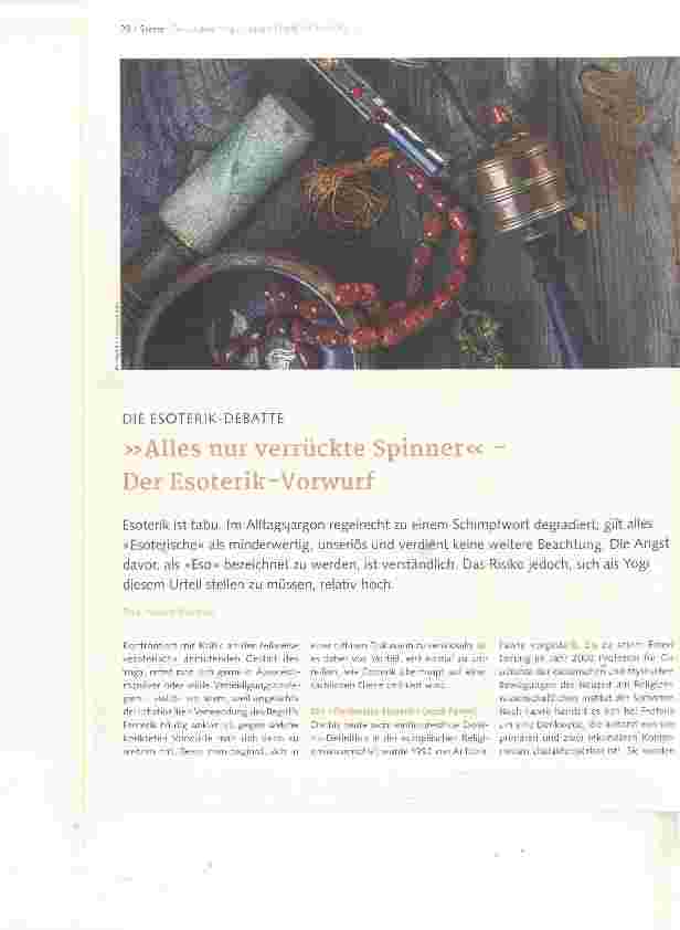 Vorschauseite 1: »Alles nur verrückte Spinner« Der Esoterik-Vorwurf