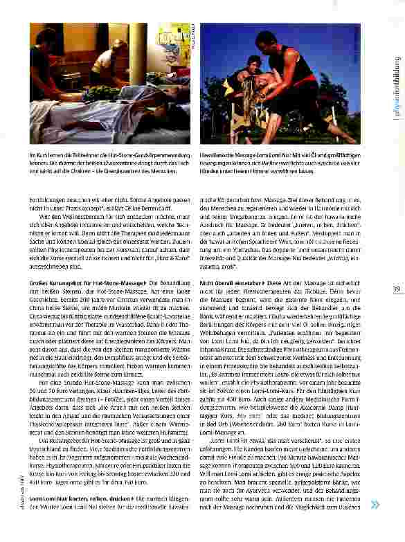 Vorschauseite 2: Fortbildungsführer Medizinische Wellness Von heißen Steinen und Lomi Lomi Nui