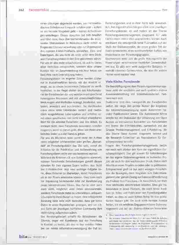 Vorschauseite 2: Erfahrungen aus der ETH-Bibliothek