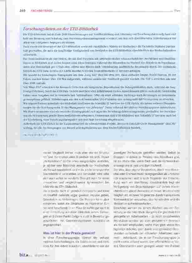 Vorschauseite 6: Erfahrungen aus der ETH-Bibliothek